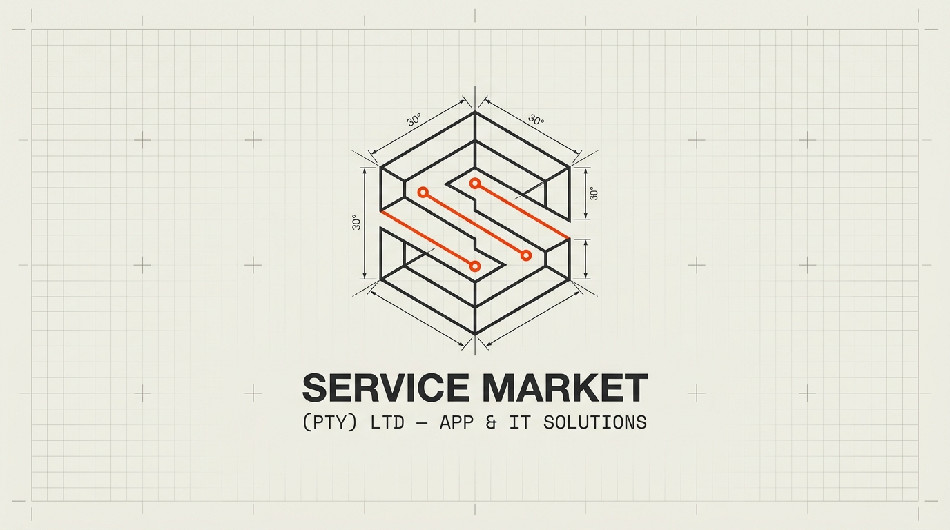 Service Market Isometric Emblem